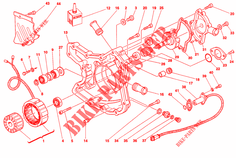 ALTERNATOR   COVER (FMM <003123) for Ducati 916 1997