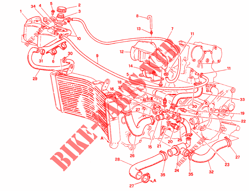 COOLING SYSTEM for Ducati 916 1997