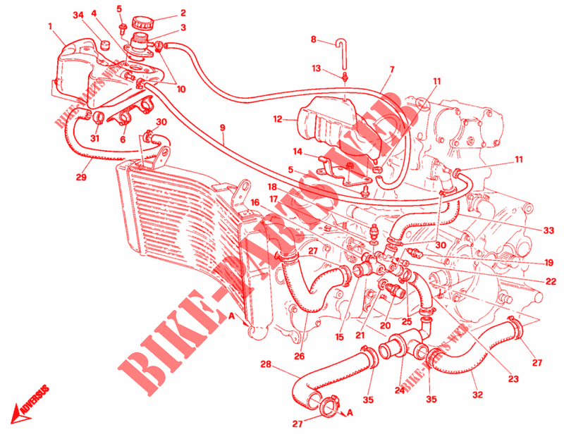 COOLING SYSTEM for Ducati 748 1997