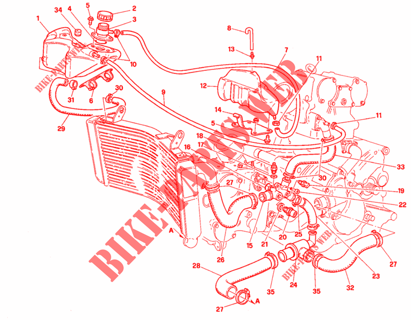 COOLING SYSTEM for Ducati 916 SPS 1997