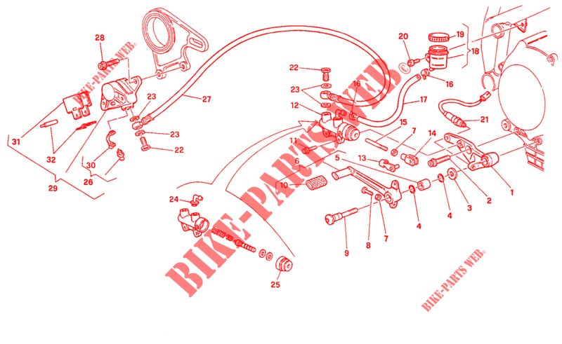 REAR BRAKE SYSTEM for Ducati 916 SPS 1997