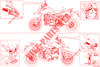 WARNING LABEL for Ducati Hypermotard 950 2019