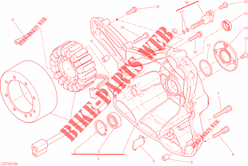ALTERNATOR / COVER for Ducati Scrambler Urban Enduro 800 2015