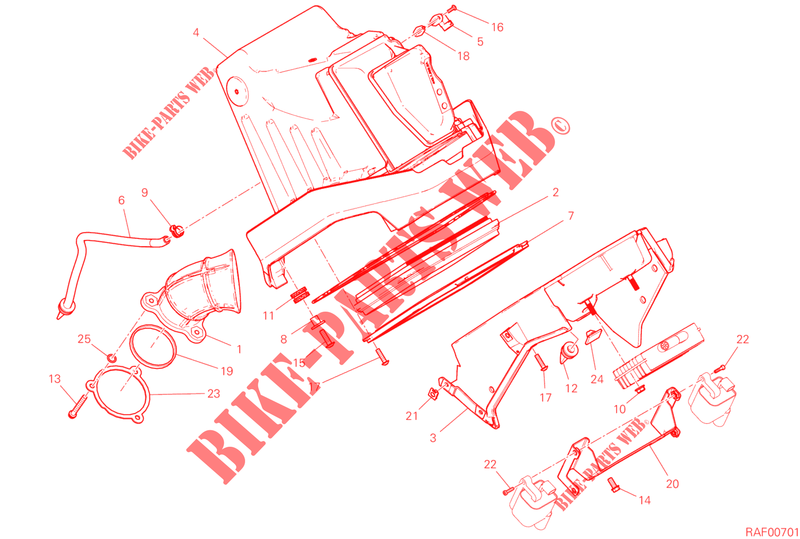 AIR FILTER BOX & OIL BREATHER for Ducati Scrambler 1100 Pro 2020