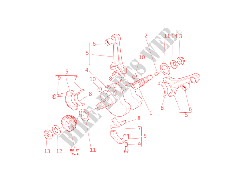 CONNECTING RODS for Ducati Monster S2R 1000 2008