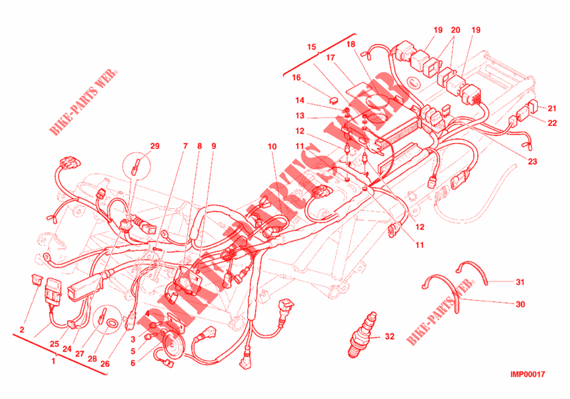 WIRING HARNESS for Ducati ST2 2000