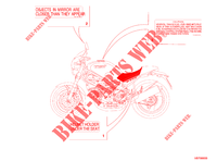 WARNING LABEL (USA) for Ducati Monster 750 2000
