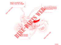 WARNING LABEL (USA) for Ducati Monster 800 2004