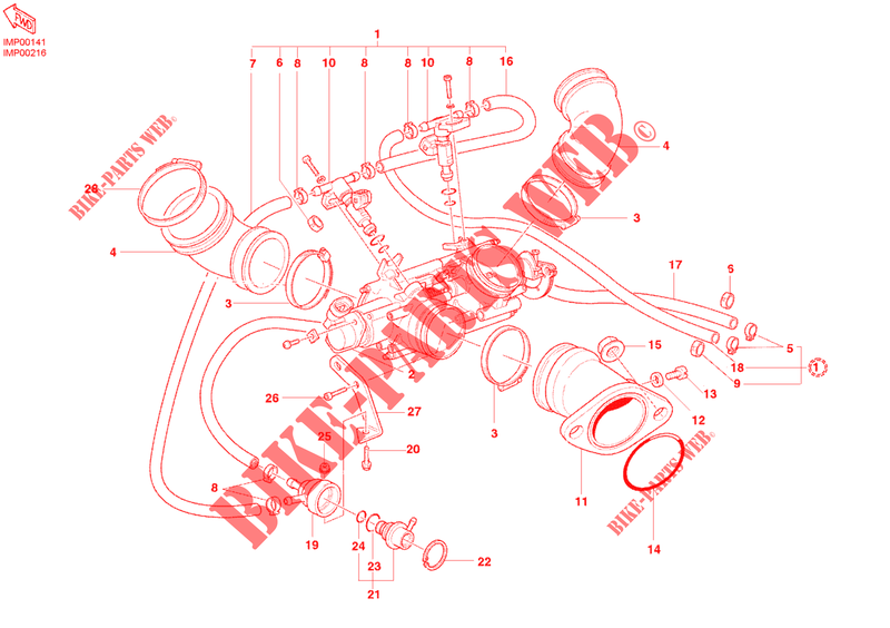 THROTTLE BODY (AUS, JPN, USA) for Ducati Monster 800 2004