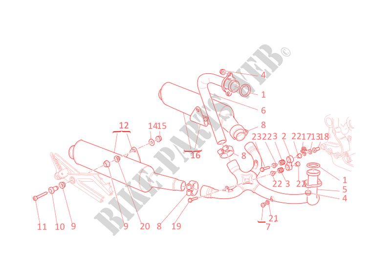 EXHAUST SYSTEM for Ducati Monster 620 2006