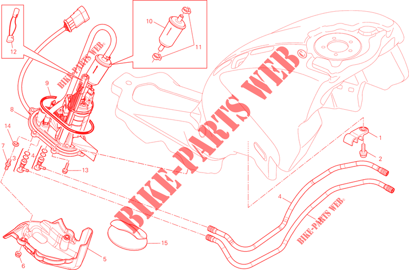 FUEL PUMP for Ducati Monster 659 Learner Legal (LAMs) 2013