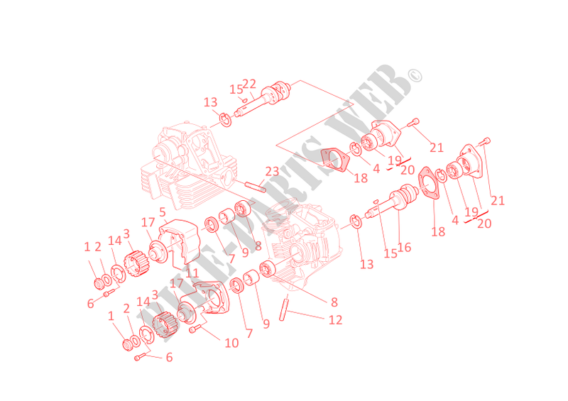 CYLINDER HEAD: TIMING SYSTEM for Ducati Monster 620 Dark 2006
