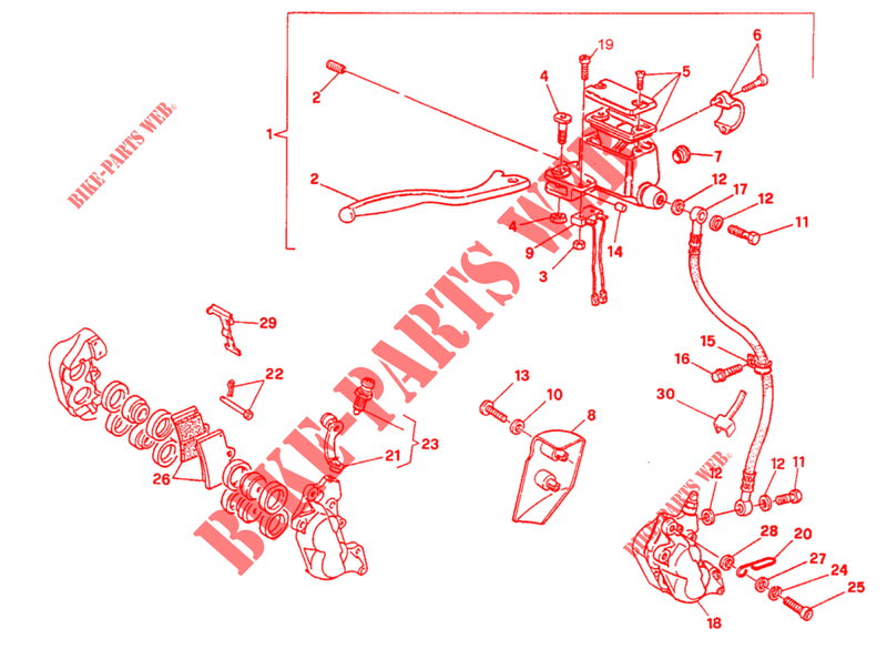 FRONT BRAKE SYSTEM for Ducati 600 SS 1996