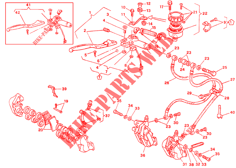 FRONT BRAKE SYSTEM (DM 012263) for Ducati 900 SS 1997