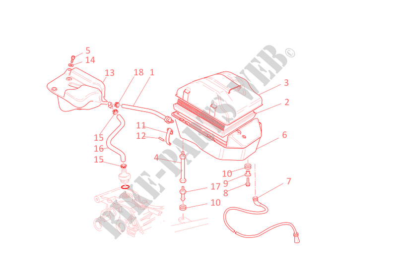 AIR INDUCTION & OIL BREATHER for Ducati Monster S4R 2006