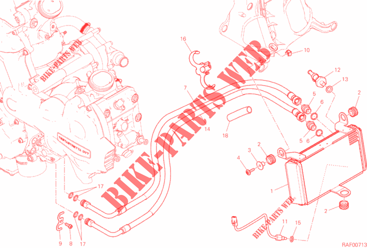 OIL COOLER for Ducati Multistrada 1200 ABS 2015