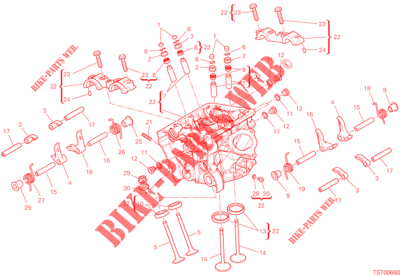 VERTICAL CYLINDER HEAD for Ducati Multistrada V2 2023