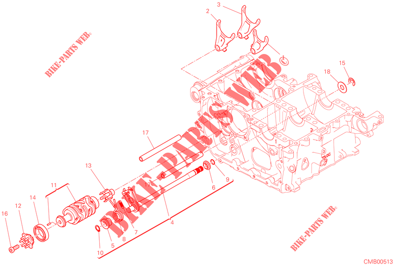 GEAR SHIFTING MECHANISM for Ducati Multistrada V4 Rally Radar Full 2023