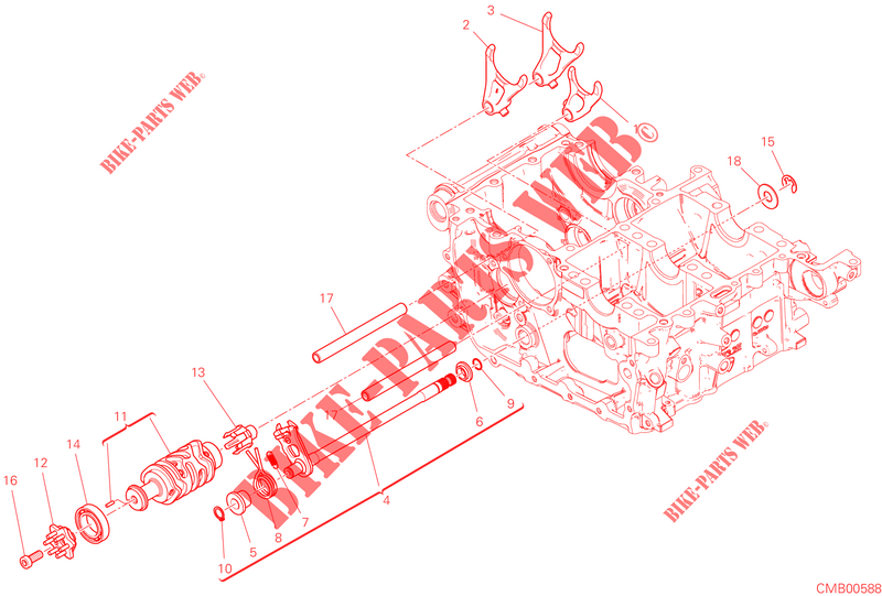 GEAR SHIFTING MECHANISM for Ducati Streetfighter V4 S 2023