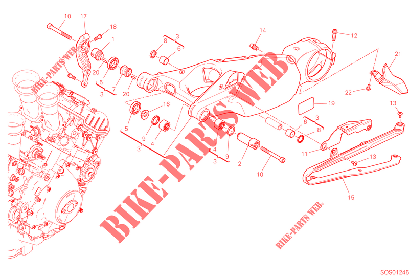 SWINGARM for Ducati PANIGALE V4 R 2023