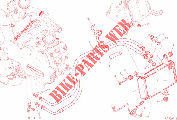 OIL COOLER for Ducati Multistrada 1200 S ABS 2015