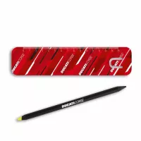 Two-pointed pencil with ruler-Ducati Corse Fluo-Ducati