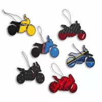 Ducati motorcycle themed decoration to hang - Ducati hang tag set (6 pieces)-Ducati